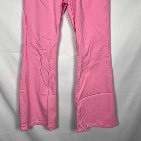 Princess Polly Pink Denim Flare Jeans whimsygoth emo festival y2k - Picture 3 of 8